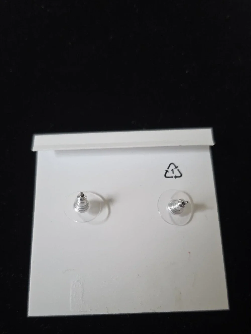 Karl Lagerfeld Black Floral Enamel Stud Earrings